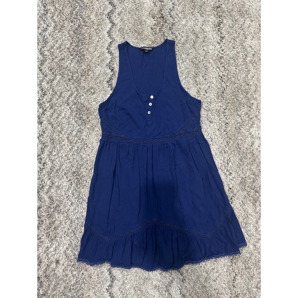Express Y2K Blue Babydoll Dress Women’s Size XS